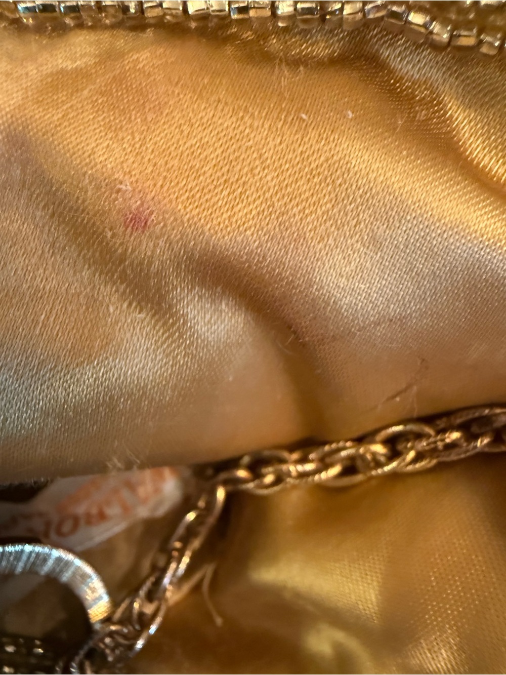 Walborg Gold Beaded Clutch with Chain Strap - Picture 13 of 13